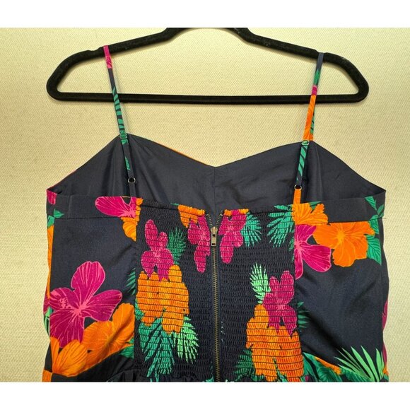 Gap Womens Sundress Size 8 Multicolor Tropical Floral  Sleeveless Knee Length - Picture 10 of 10